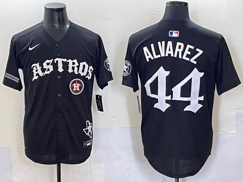 Men 2025 Houston Astros #44 Alvarez Black Seven generations Joint Name Nike MLB Jersey style 15->houston astros->MLB Jersey